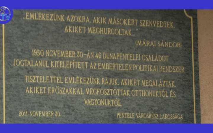 Embedded thumbnail for DSTV: az elüldözött családokra emlékeztek