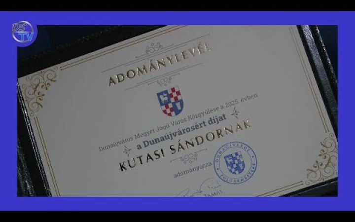Embedded thumbnail for A mozizás mestere lett &amp;quot;Dunaújvárosért&amp;quot; díjas, Kutasi Sándor kapta az elismerést